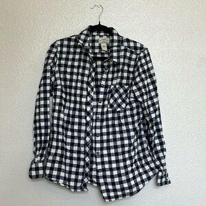 Blue Mountain Black and White Flannel